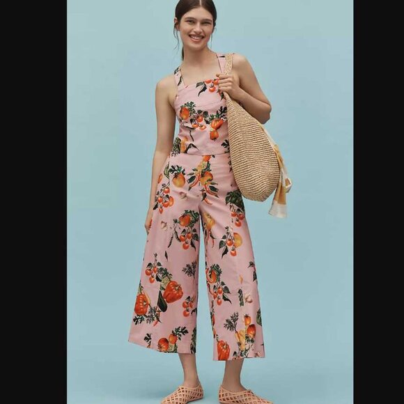 Anthropologie Pants - New 2 Maeve Anthropologie garden vegetable high-rise printed crop wide-leg pants
